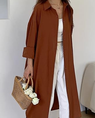 Myla Cotton Loose Style Long Shirt