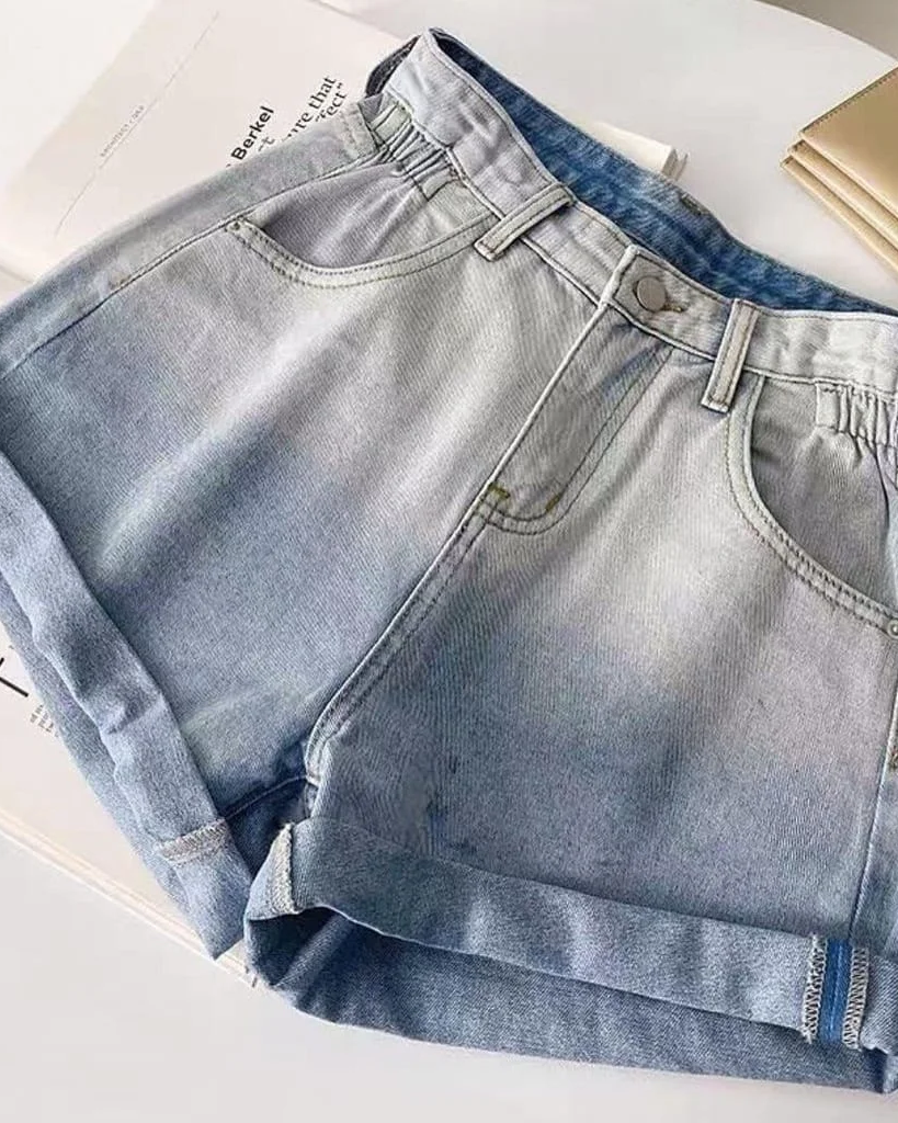 Pankh RIHANNA ombre DENIM SHORTS