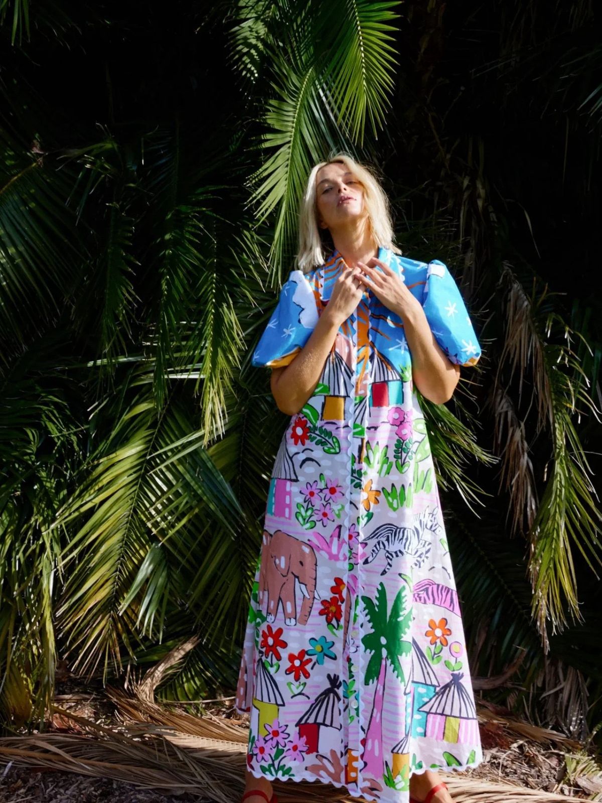 Pankh Aimee Casual Cotton Linen Long Maxi Dress