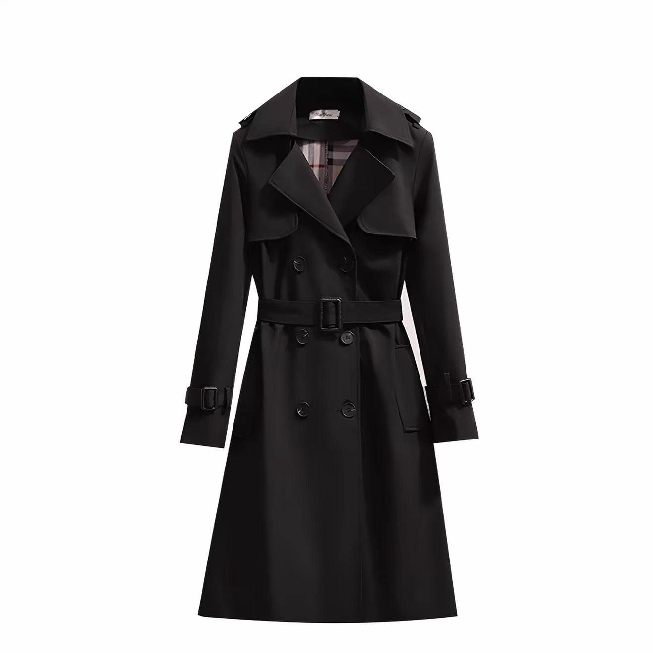 Pankh Bobby Bur Berry Plaid Check Trench Coat
