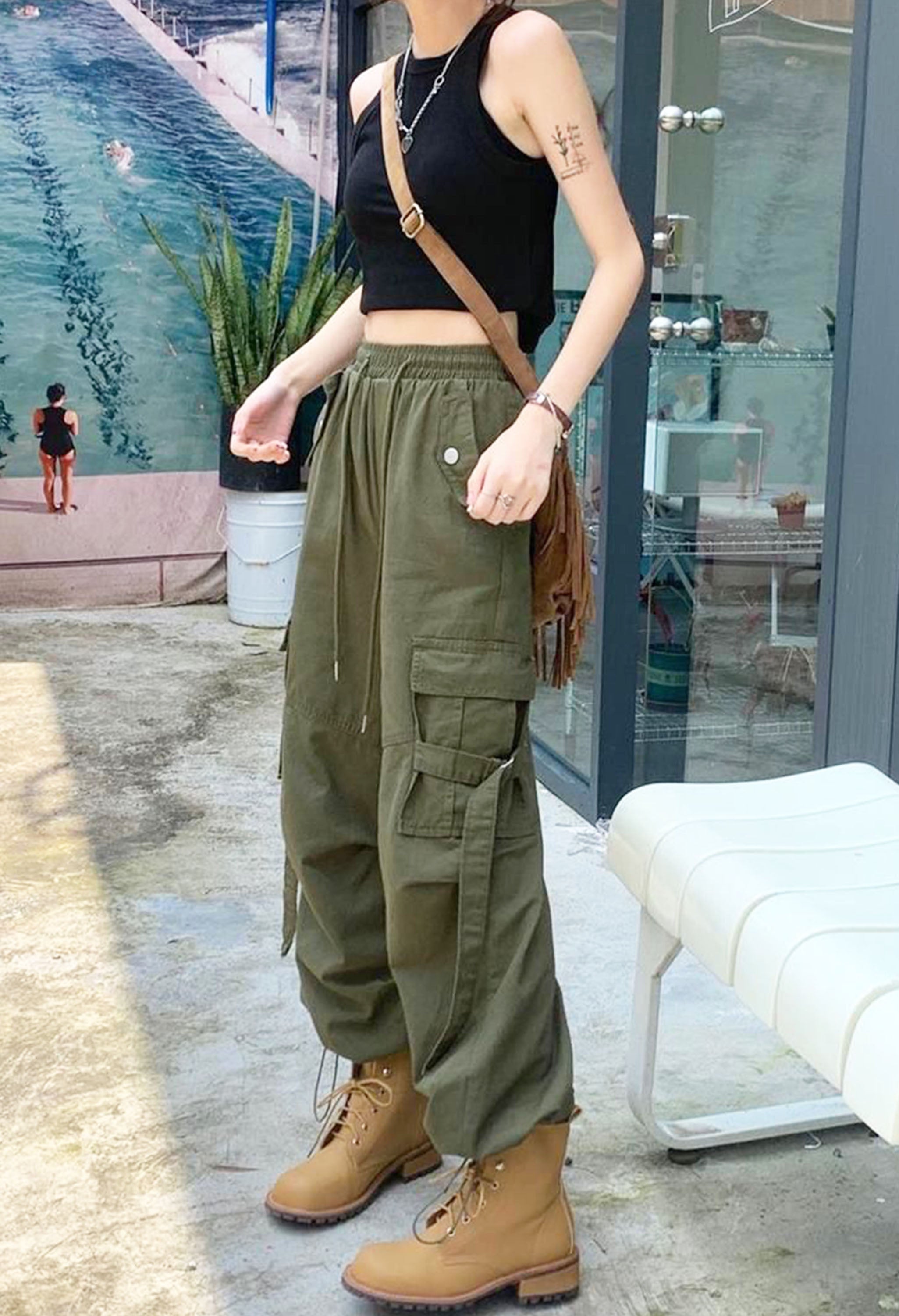 Pankh Cade Women Oversized Cargo Pant