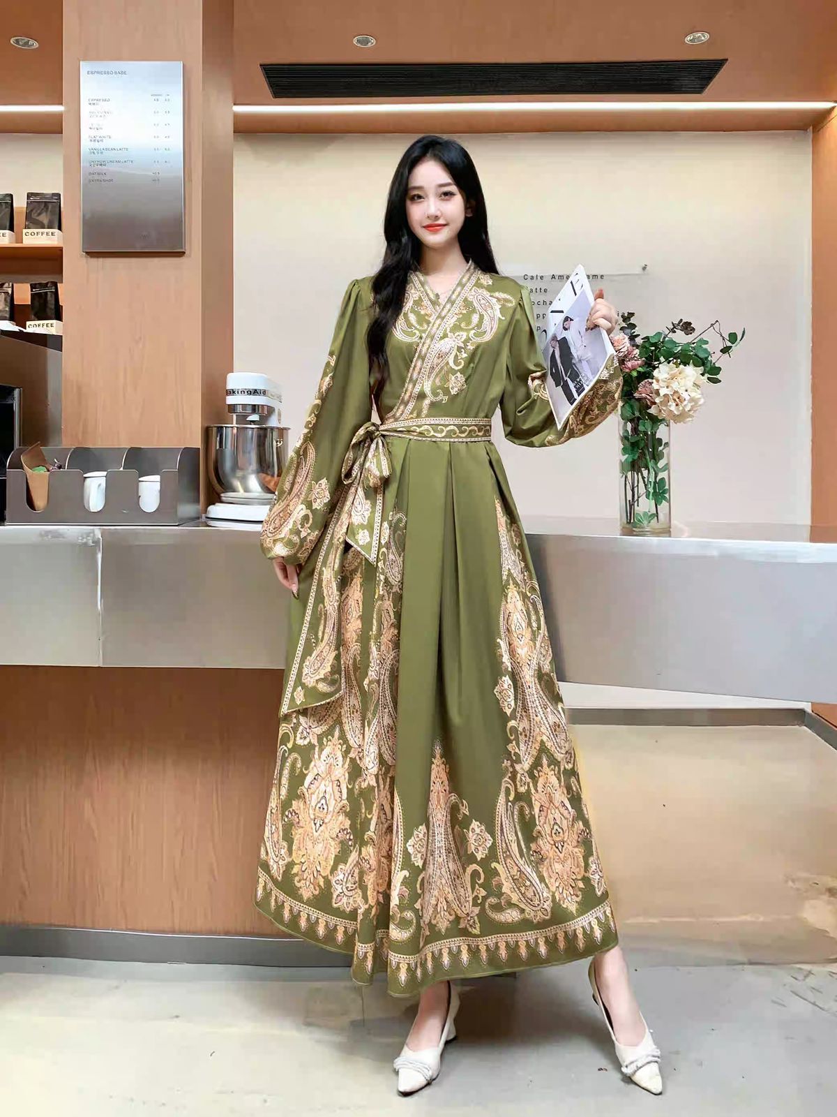 Pankh Hayden French Retro Garden Gown Dress