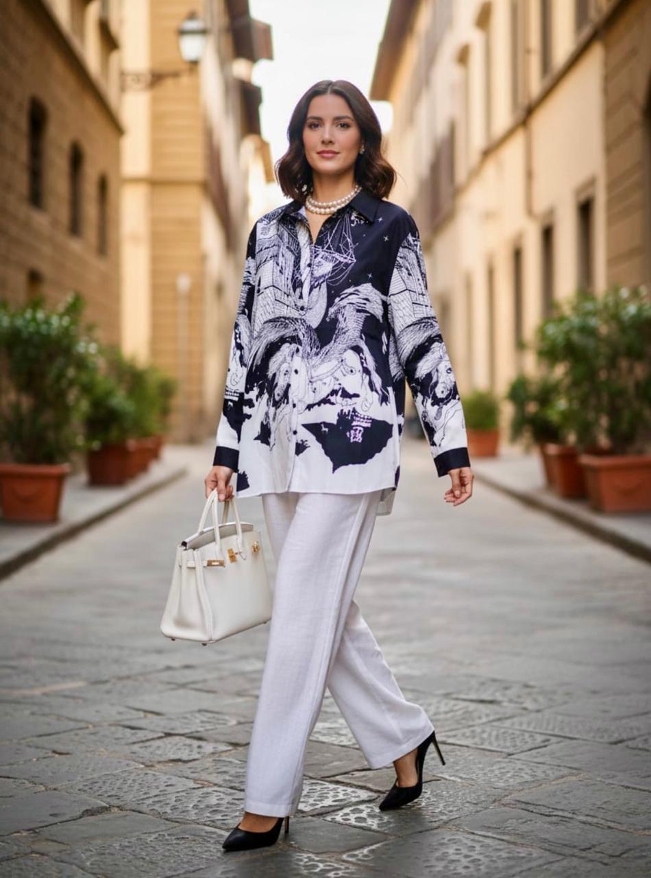 Pankh Fayra Graphic Print Shirt