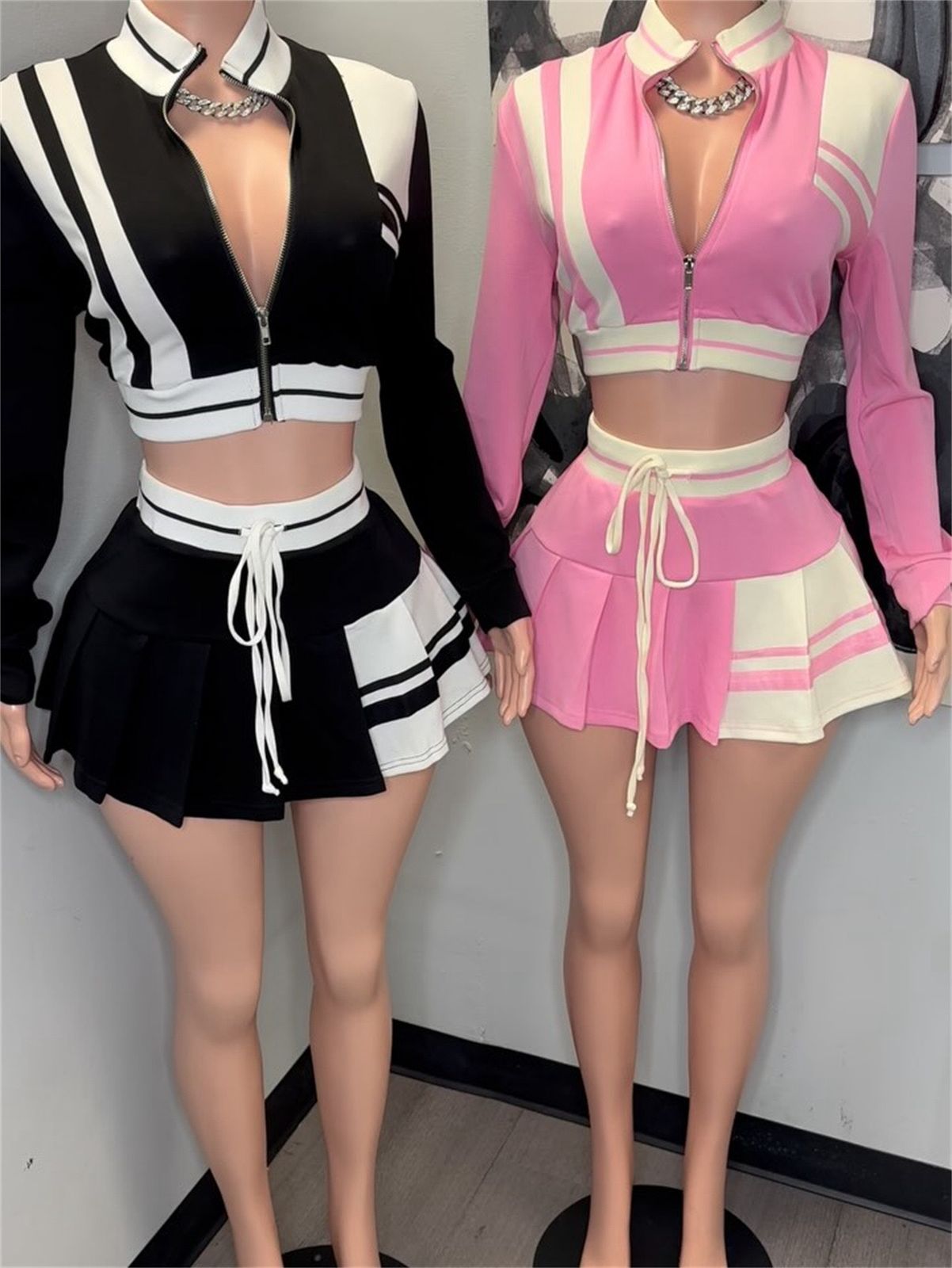 Pankh Minsa Color Block Sporty Two-Piece Set