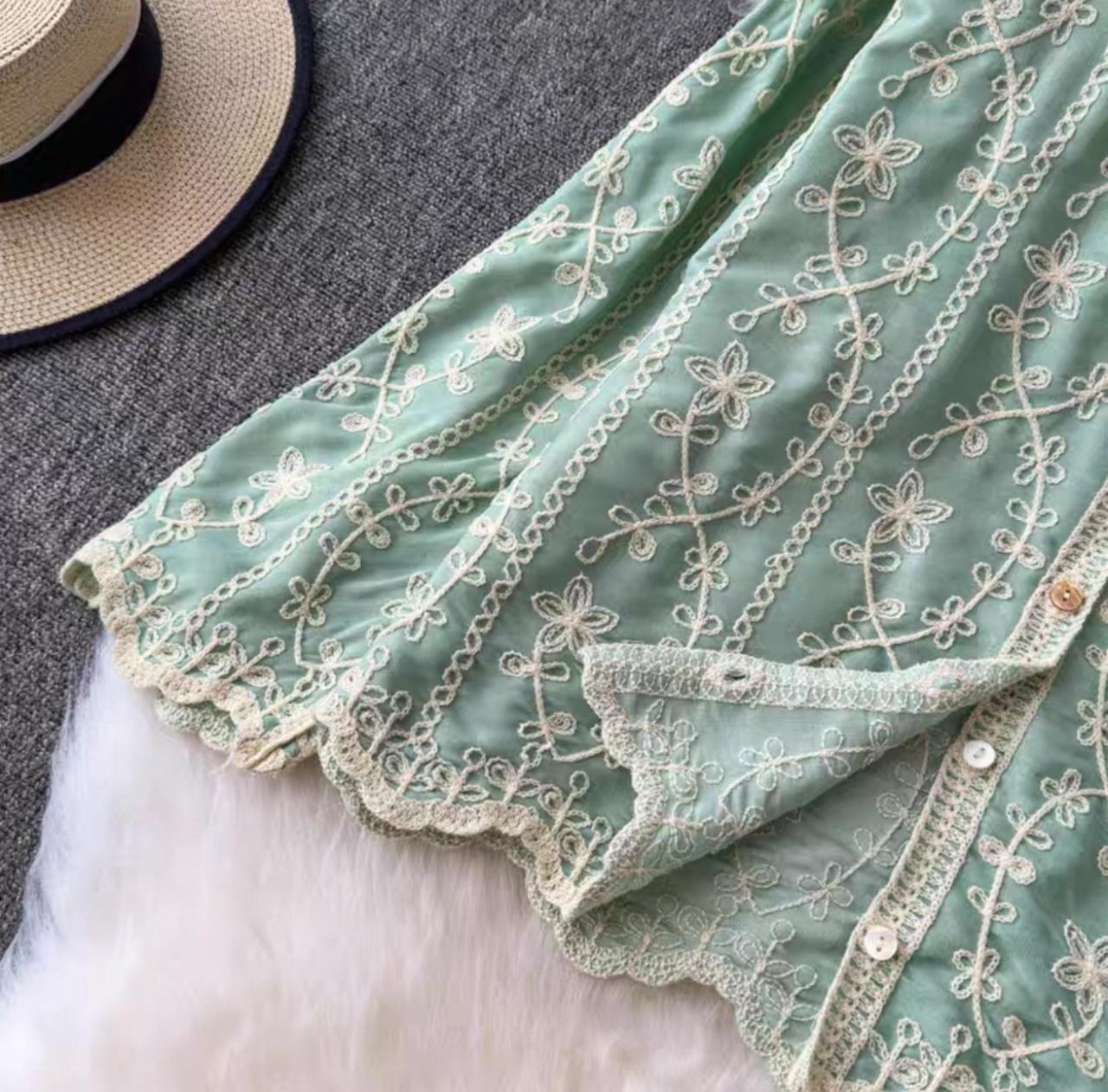 Pankh Pierse Summer Embroidered Cotton Shirt