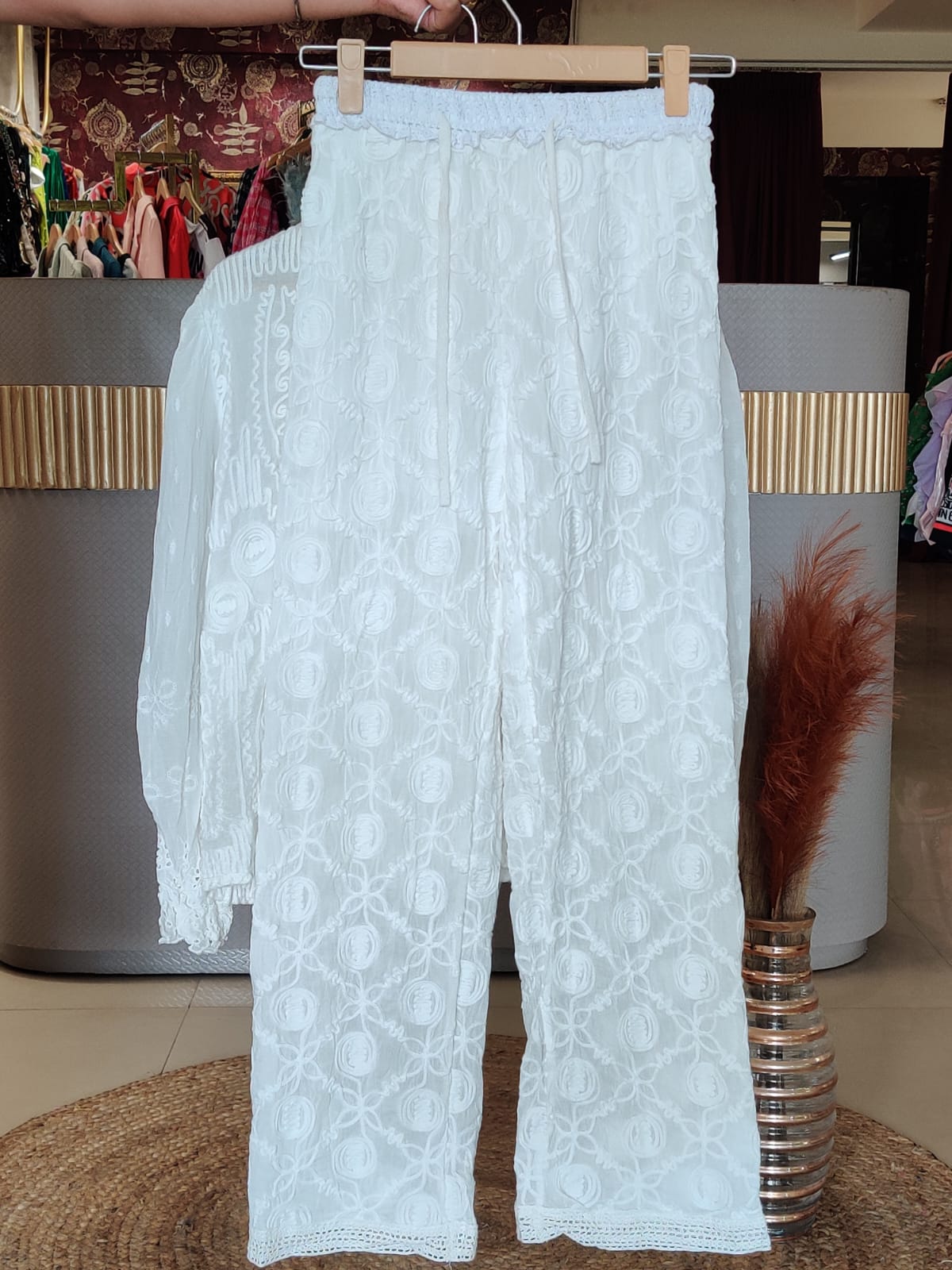 Pankh Lenin Premium Quality Cotton Embroidered Coord Set