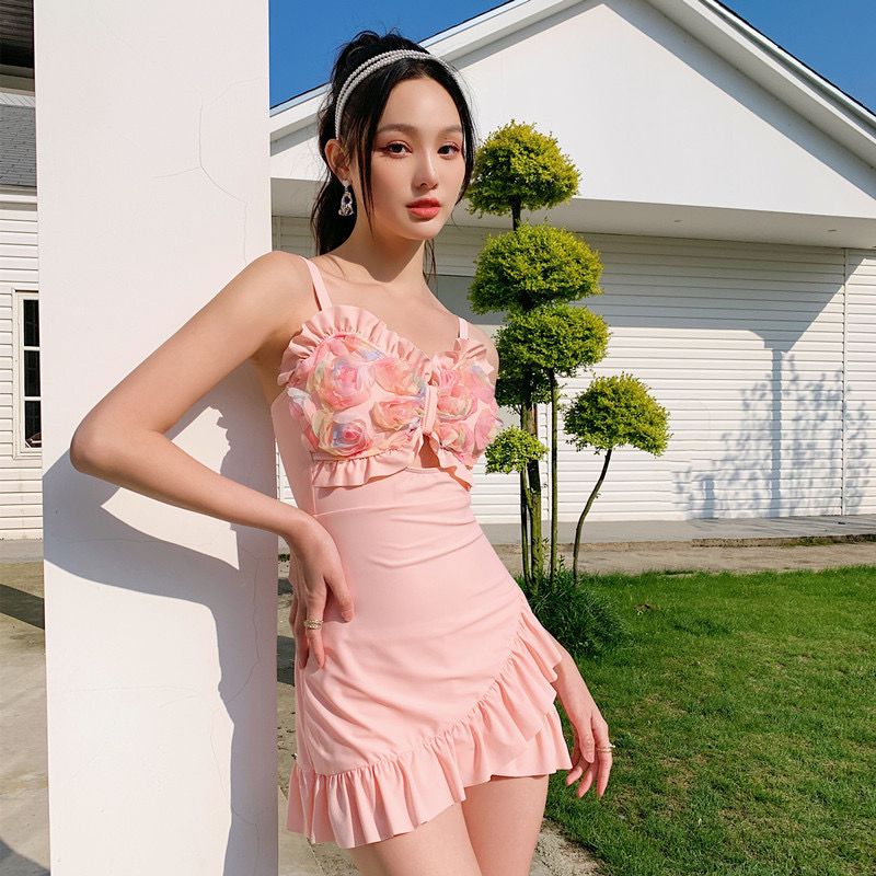 Ruffles Mini Spaghetti Strap Floral Swim dress Ruffles Mini Spaghetti Strap Floral Swim dress