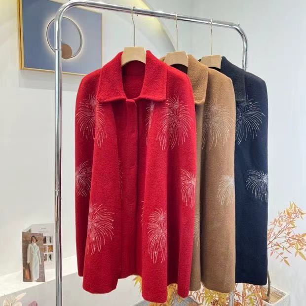 Pankh Stuck on You Embelished Party Wear Woolen Cape Coat