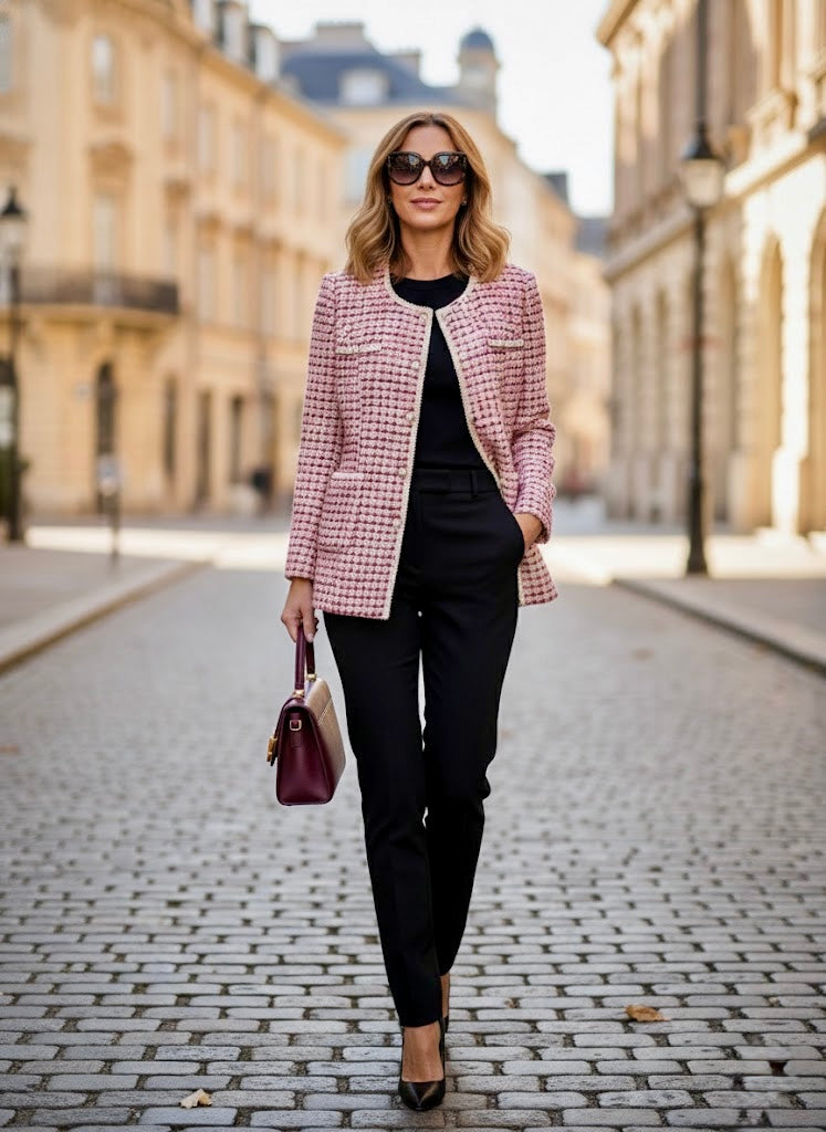 Pankh Seoul Tweed Formal Blazer