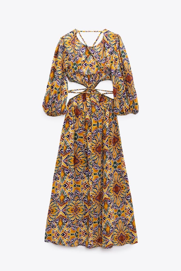 Pankh Bretha Backless Hollow Out Floral Beach Dress