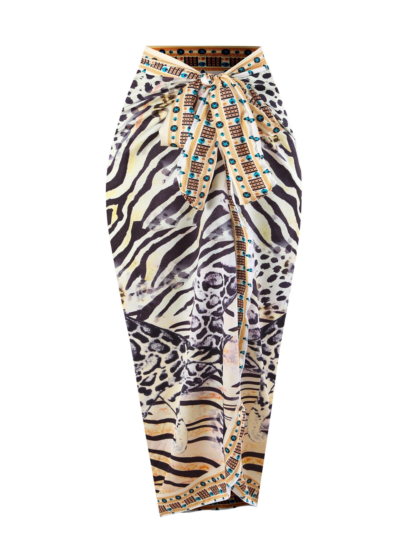 Pankh Tigara Halter Neck Monokini & Tie up Sarong Set