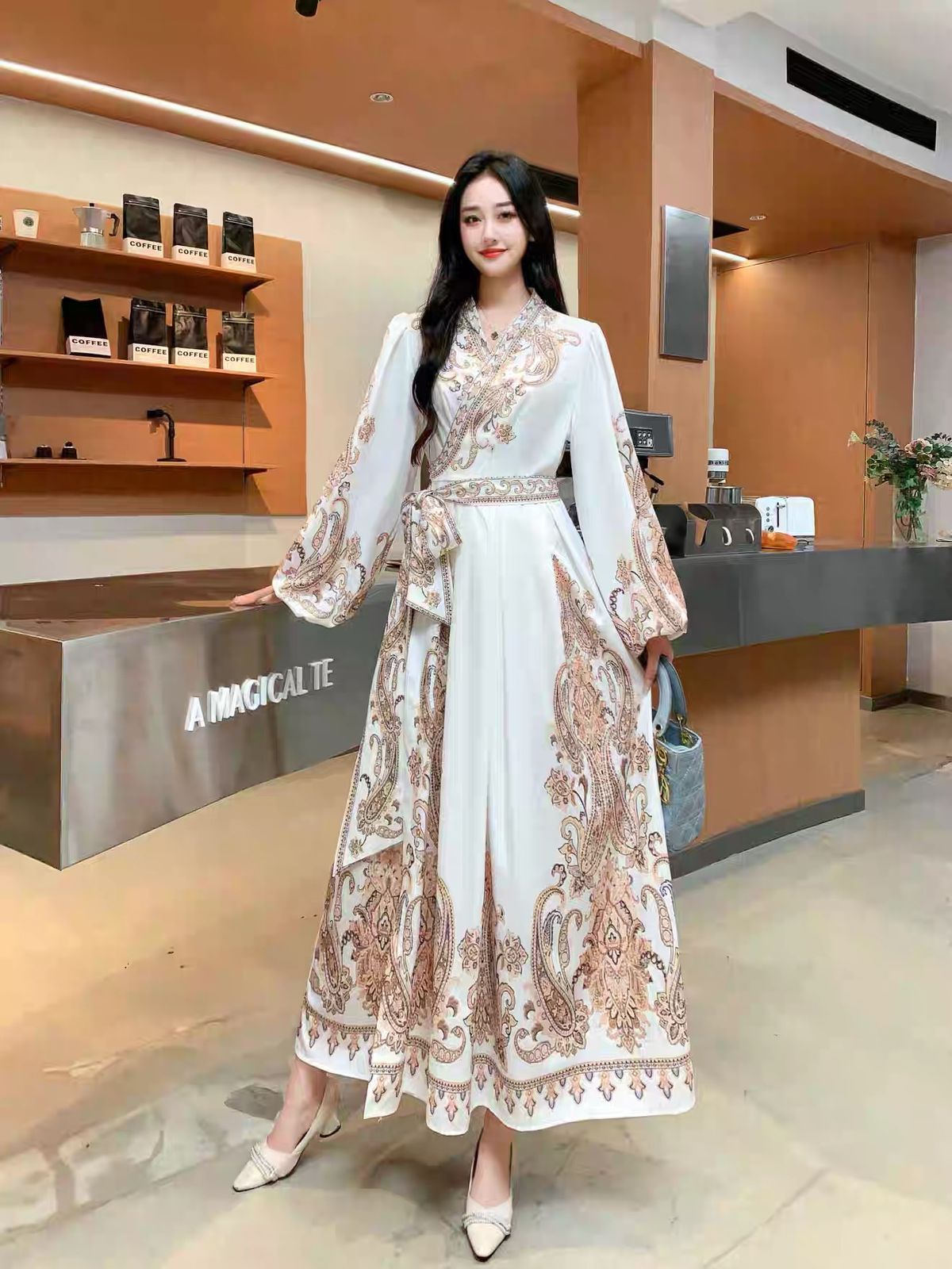 Pankh Hayden French Retro Garden Gown Dress