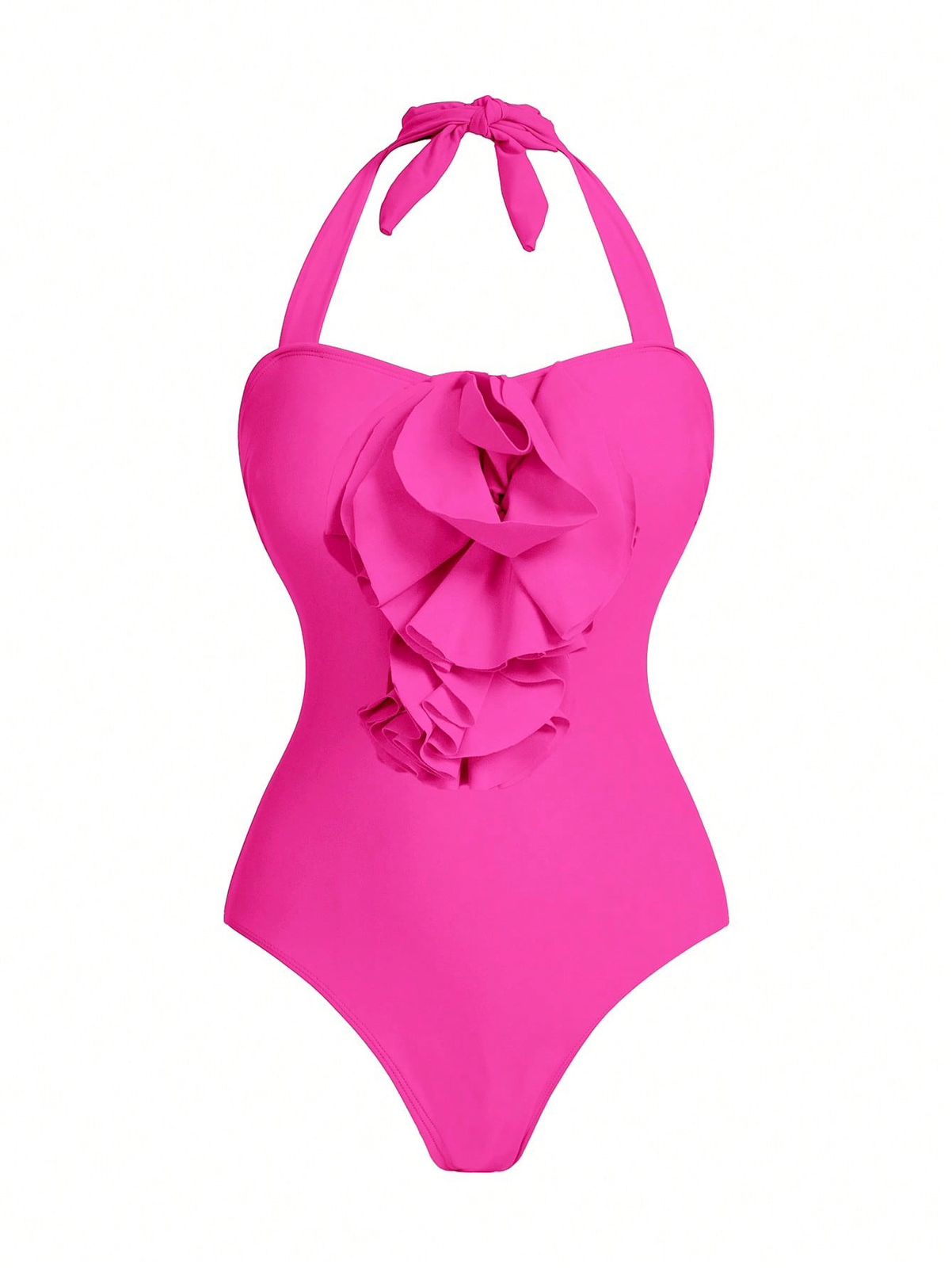 Pankh Marisol Floral Halter Swimsuit & Tiered Ruffle Skirt Set