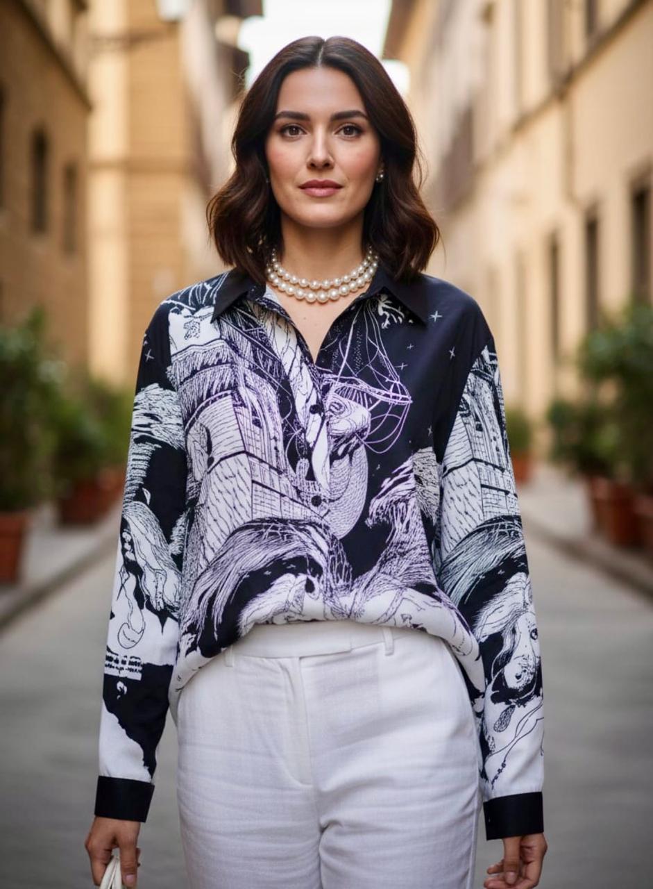 Pankh Fayra Graphic Print Shirt