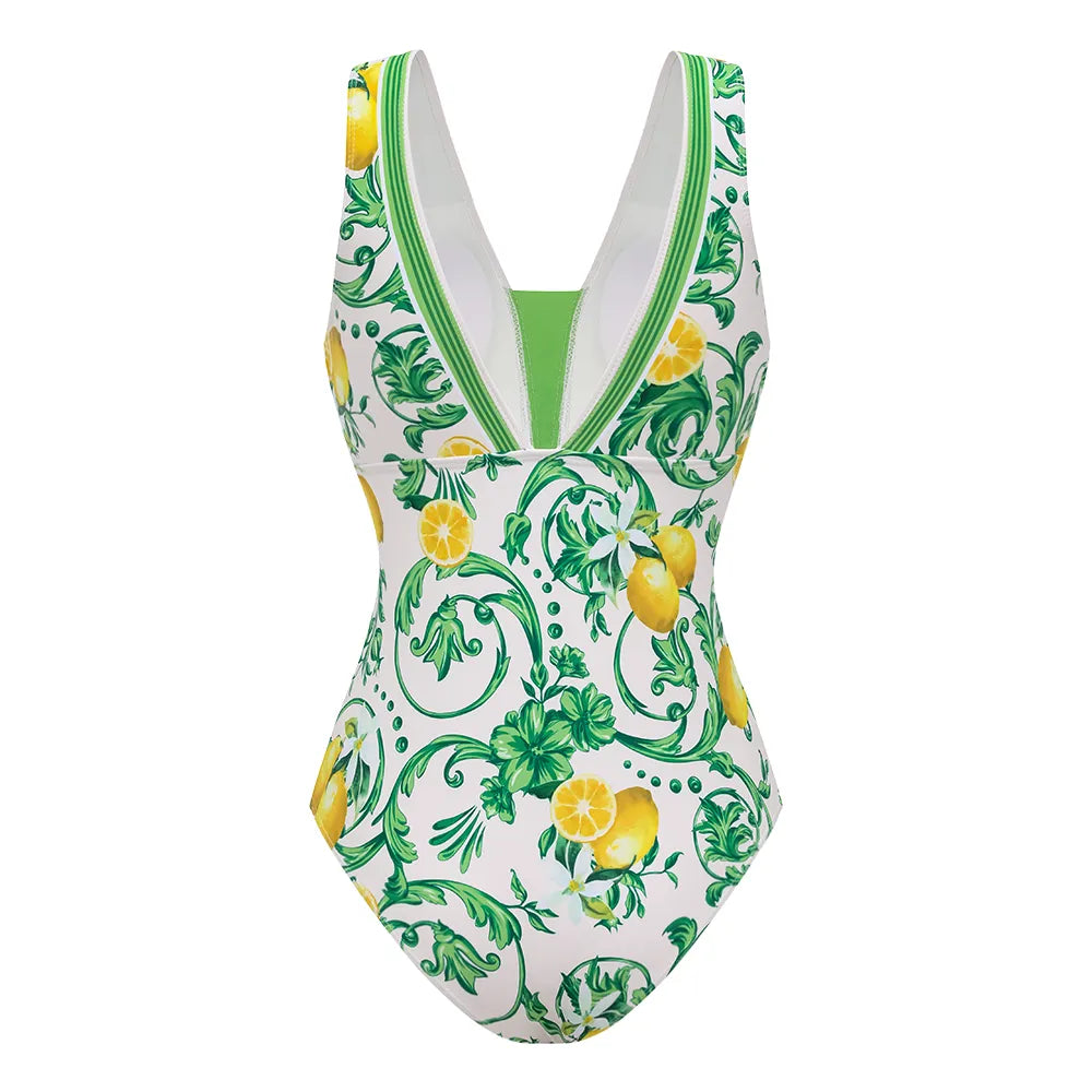 Pankh  Berry Monokini Bodysuit And Skirt Set