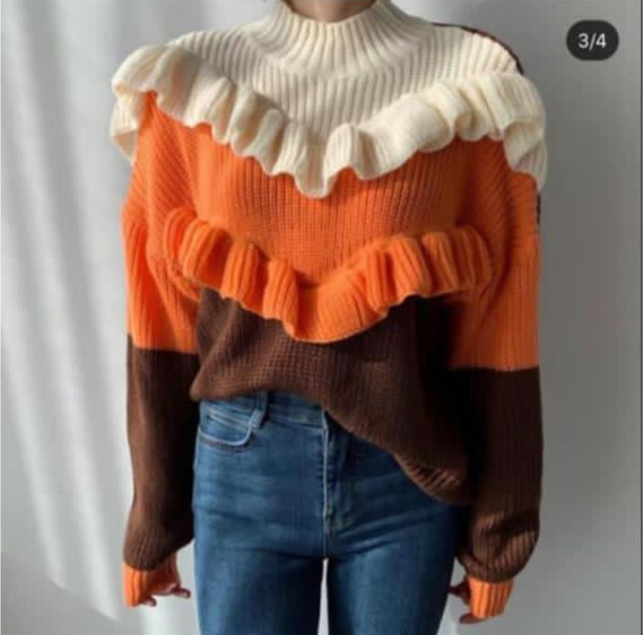 melow ruffle 3color sweater