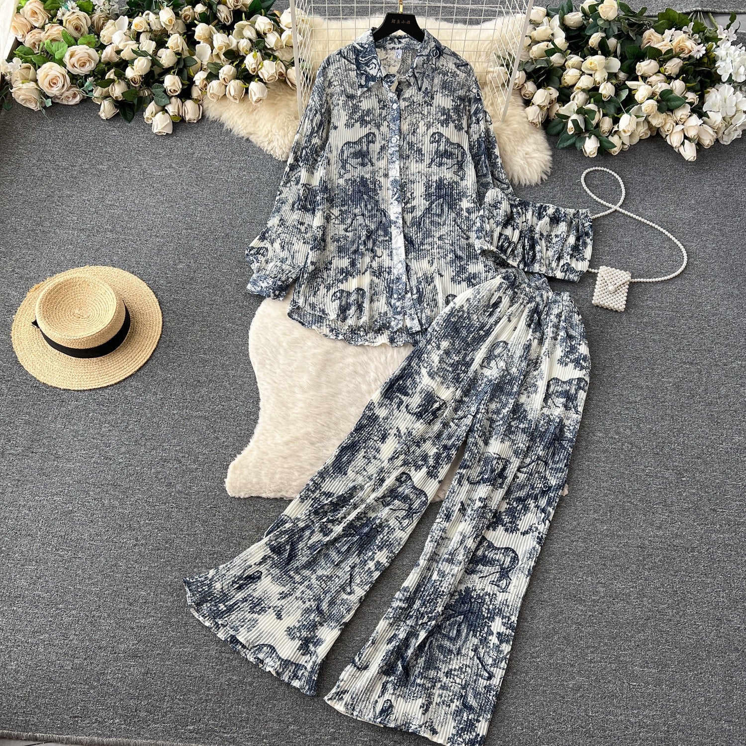 Pankh Ersin Pleated Three Piece Coord