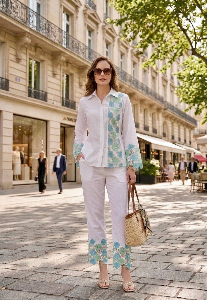 Pankh Sean Flower Lace Pure Cotton Coord