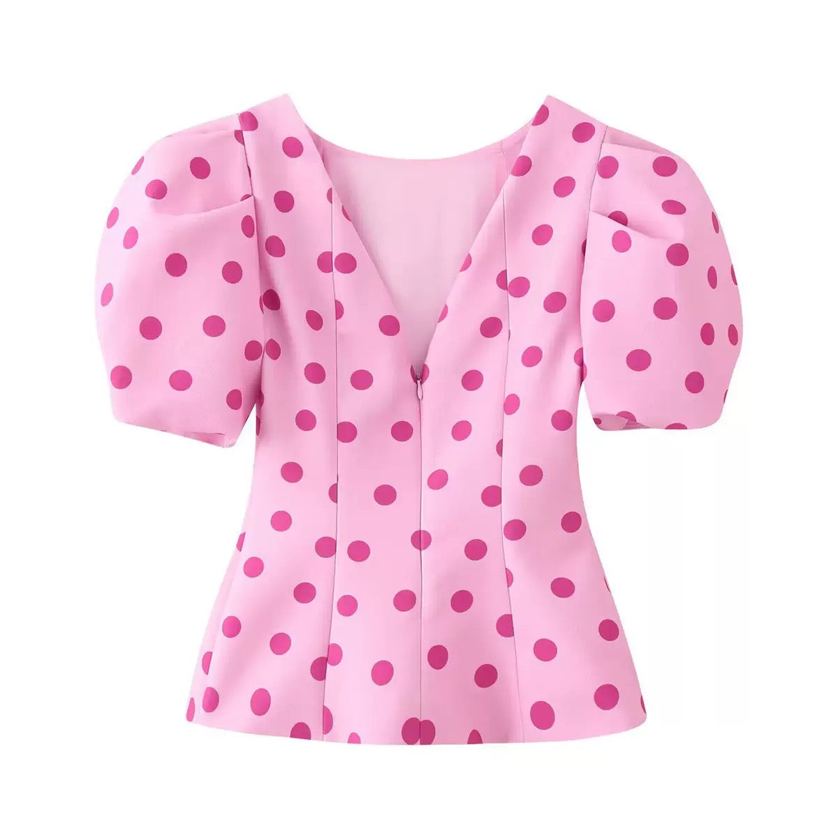Fino Polka Dot Peplum Top