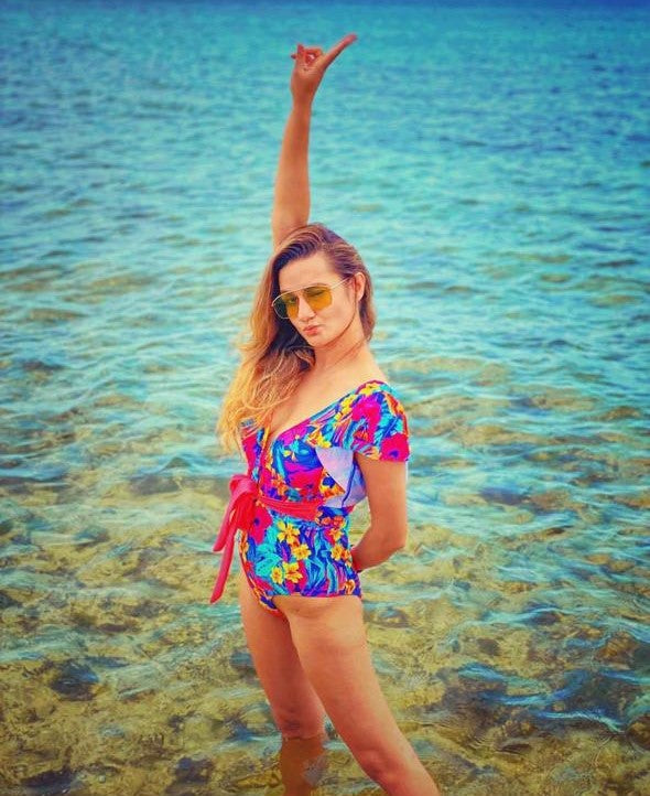 Pankh Juniper Print Monokini Swimsuit