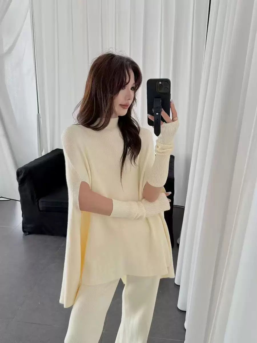 Pankh Leboz Designer Woolen Cape and Pant Set with Glooves