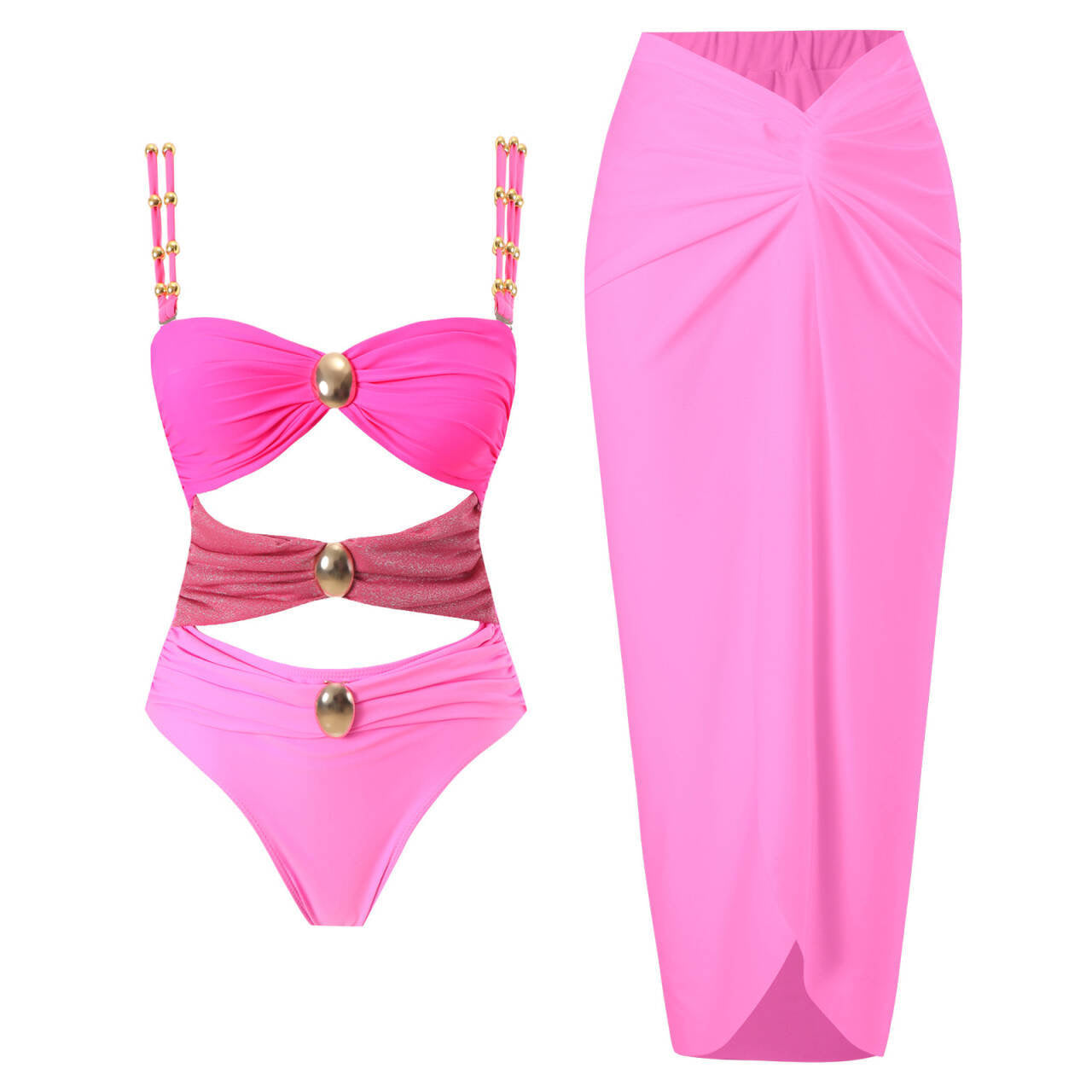 Pankh Orem High Fashion Monokini and Skirt Set