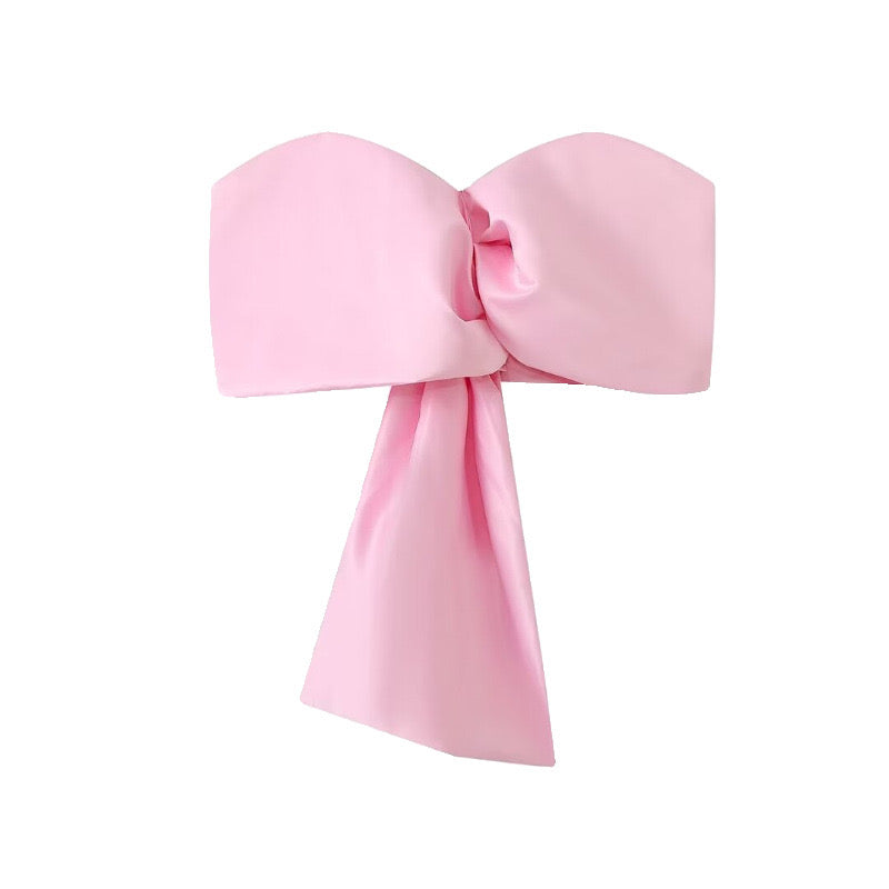 Pankh Valice Bow Party Crop Top