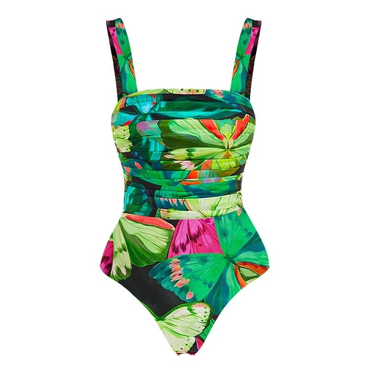 Pankh Betice Printed Monokini & Skirt Swim Set