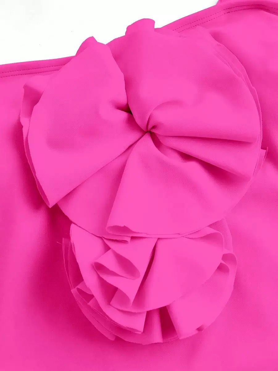 Pankh Marisol Floral Halter Swimsuit & Tiered Ruffle Skirt Set