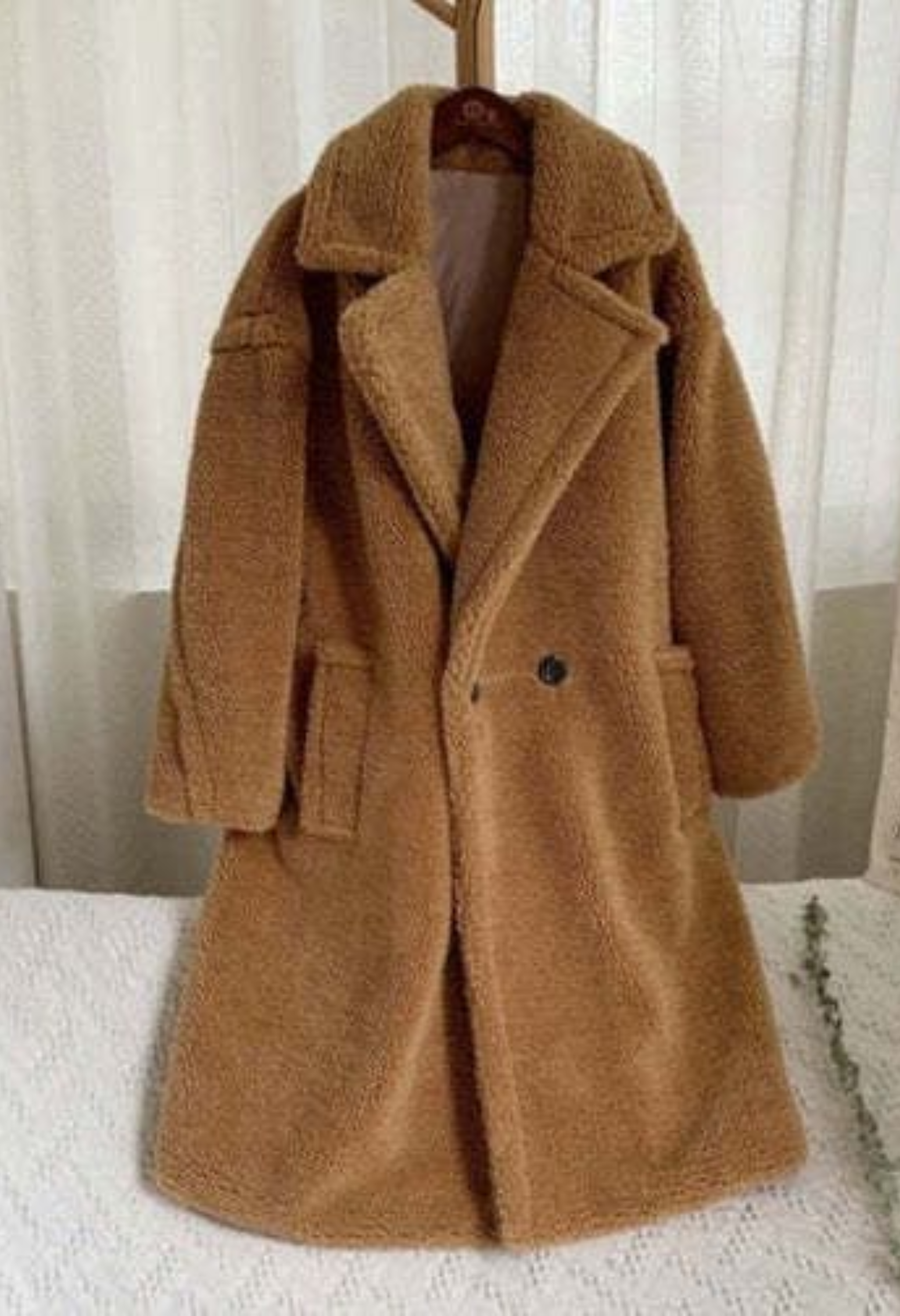 Pankh emz Fashion Design Teddy Fur Wool Coat Long Wool