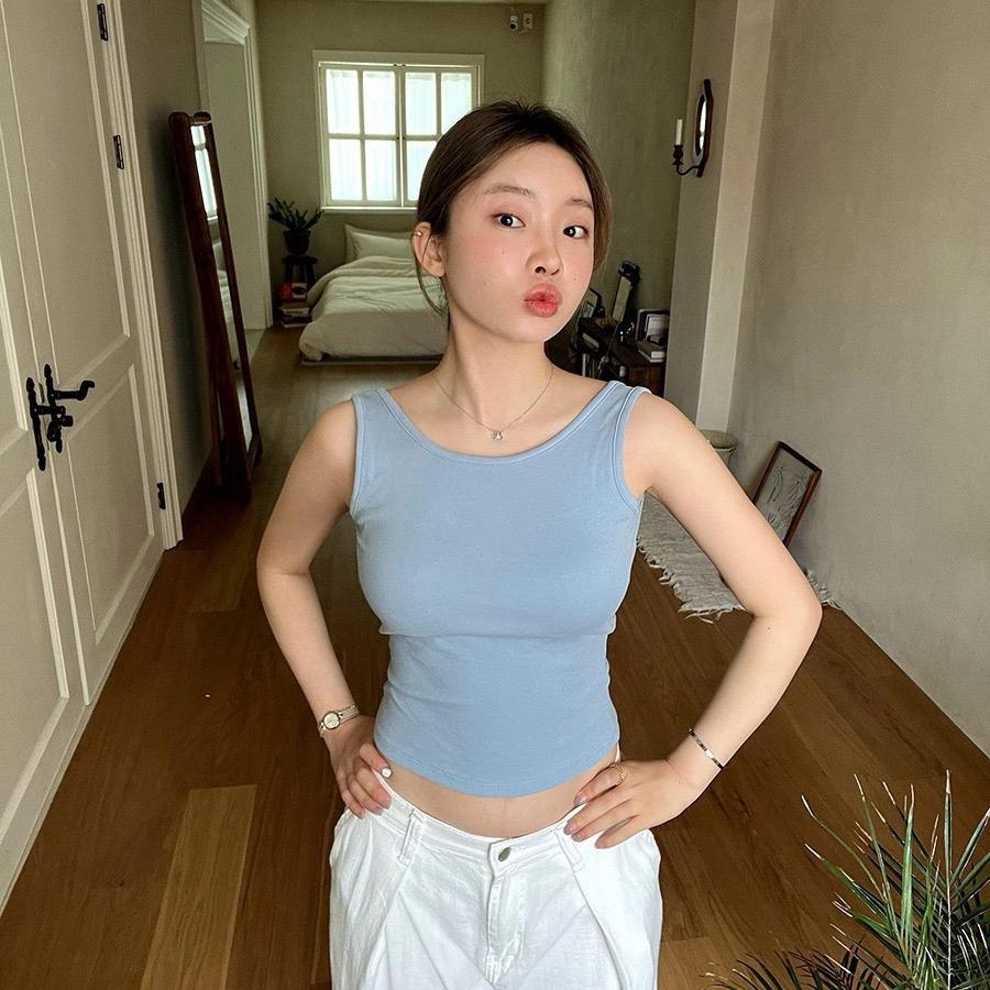 Pankh Ligia Back Bow Tie Crop In Built Bra Padded Tank Top