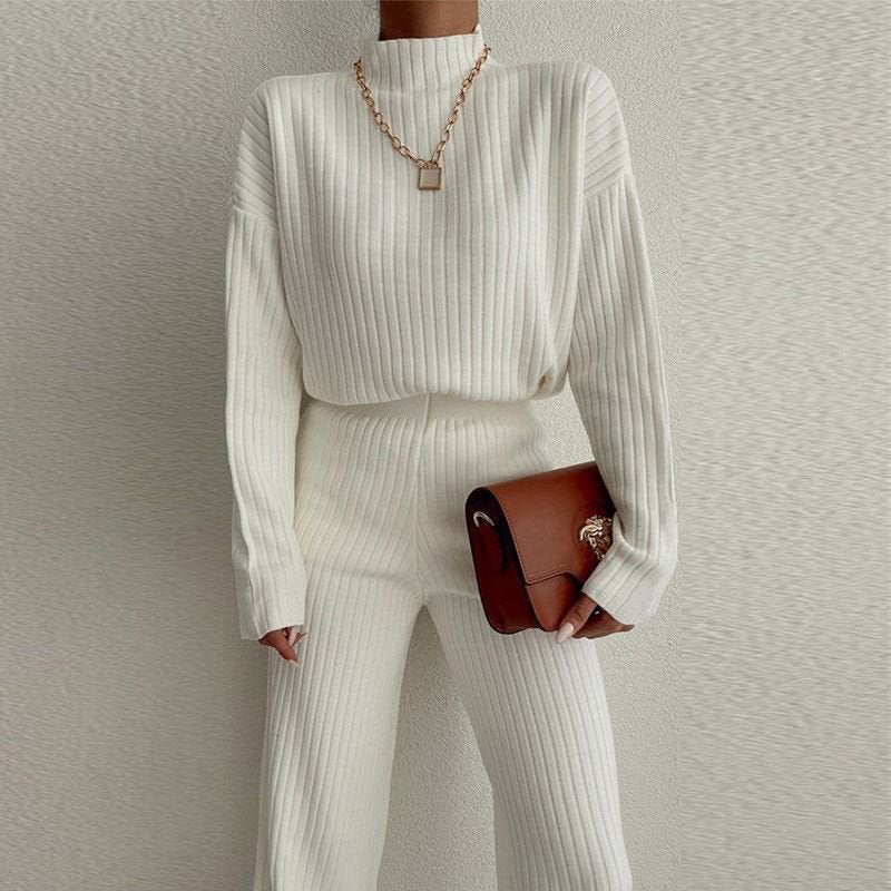 meraki knitted warm top and pant coord