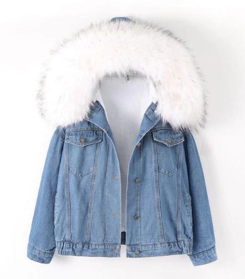 Pankh Kubi Fur & Denim Jacket