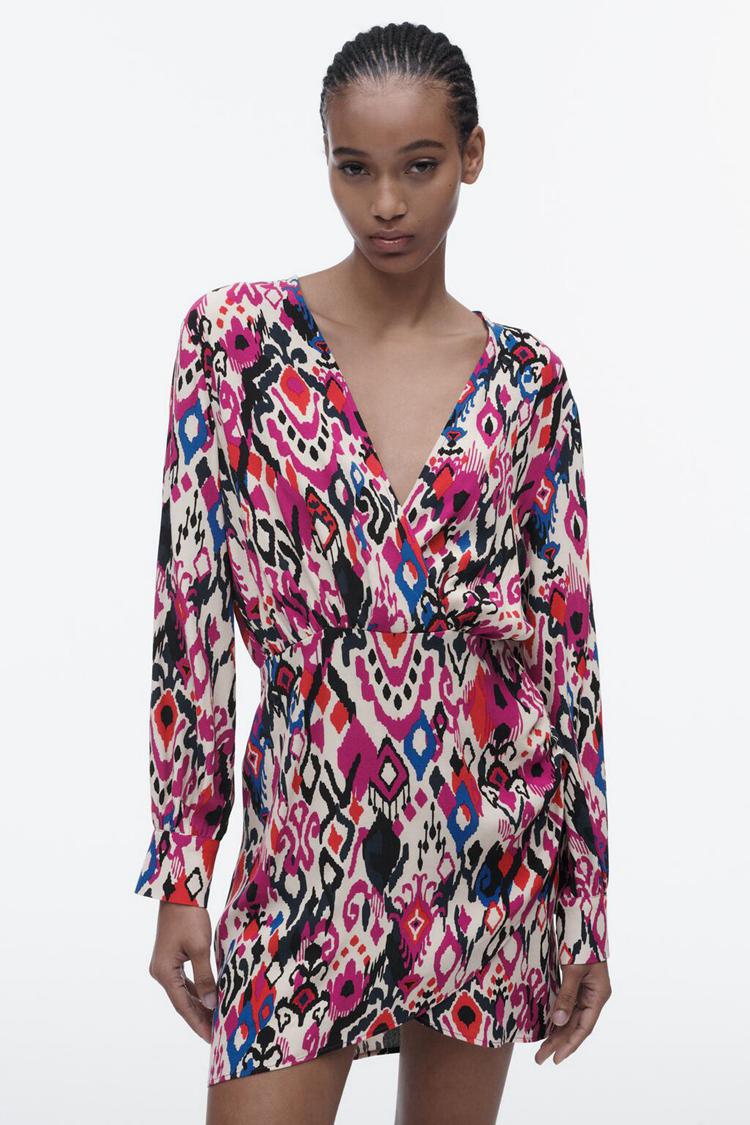 Pankh Ruby AbstractGeometric Printed Dress
