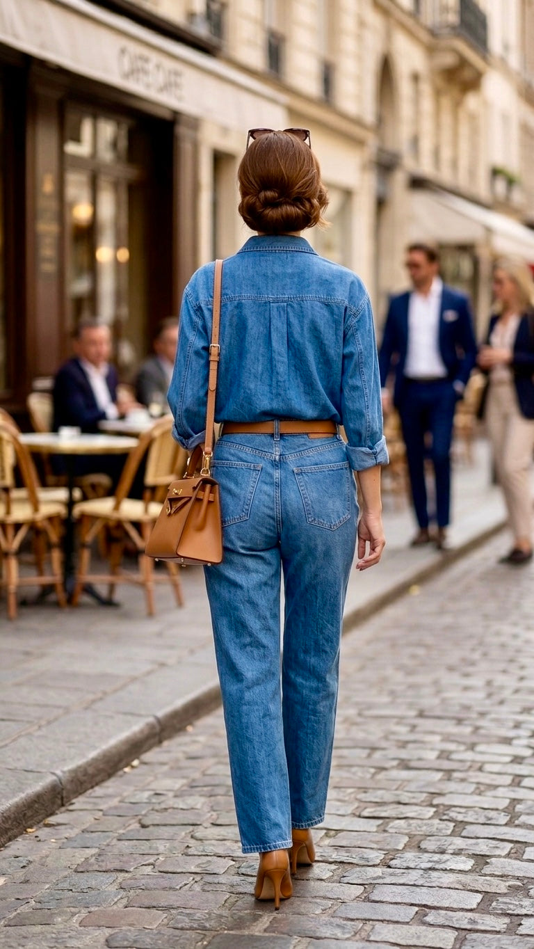 Wagna Floral Patch Oversize Denim Shirt