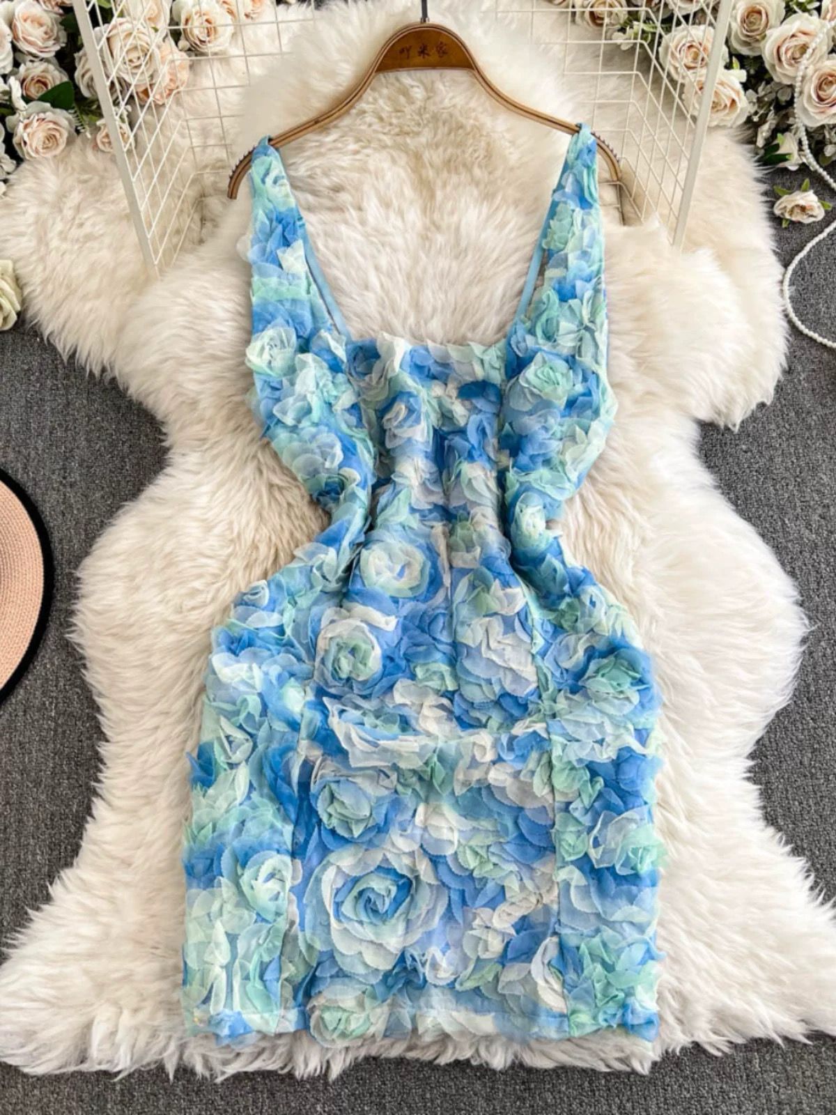 Pankh Rossa 3D Floral Dress
