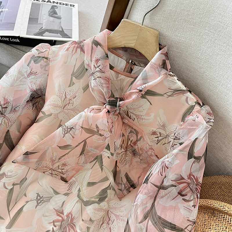 Pankh Moxie Floral Printed Multicolour Organza Shirt