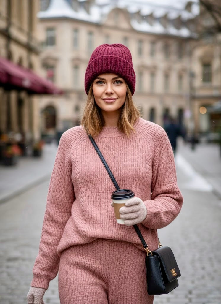 Pankh Misipi High Neck Soft Woolen Coord