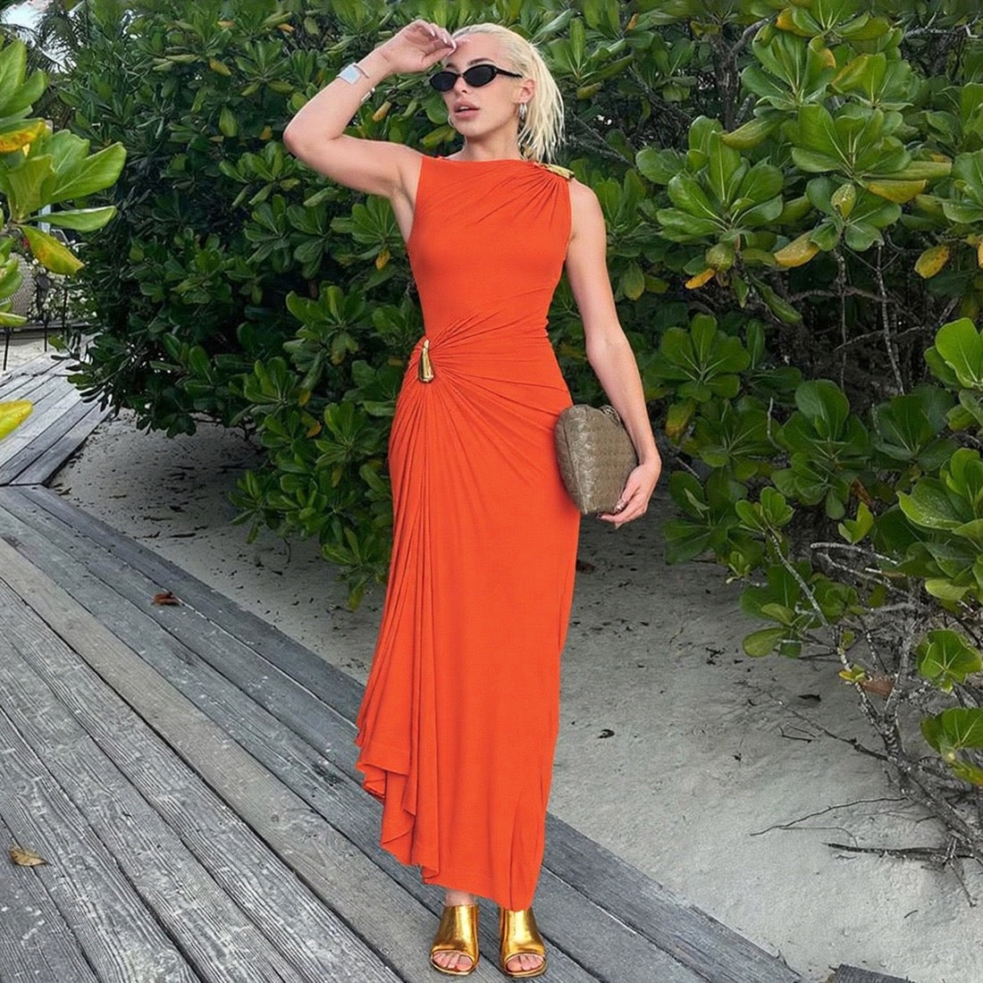 Pankh Bottega Bodycon Maxi Dress