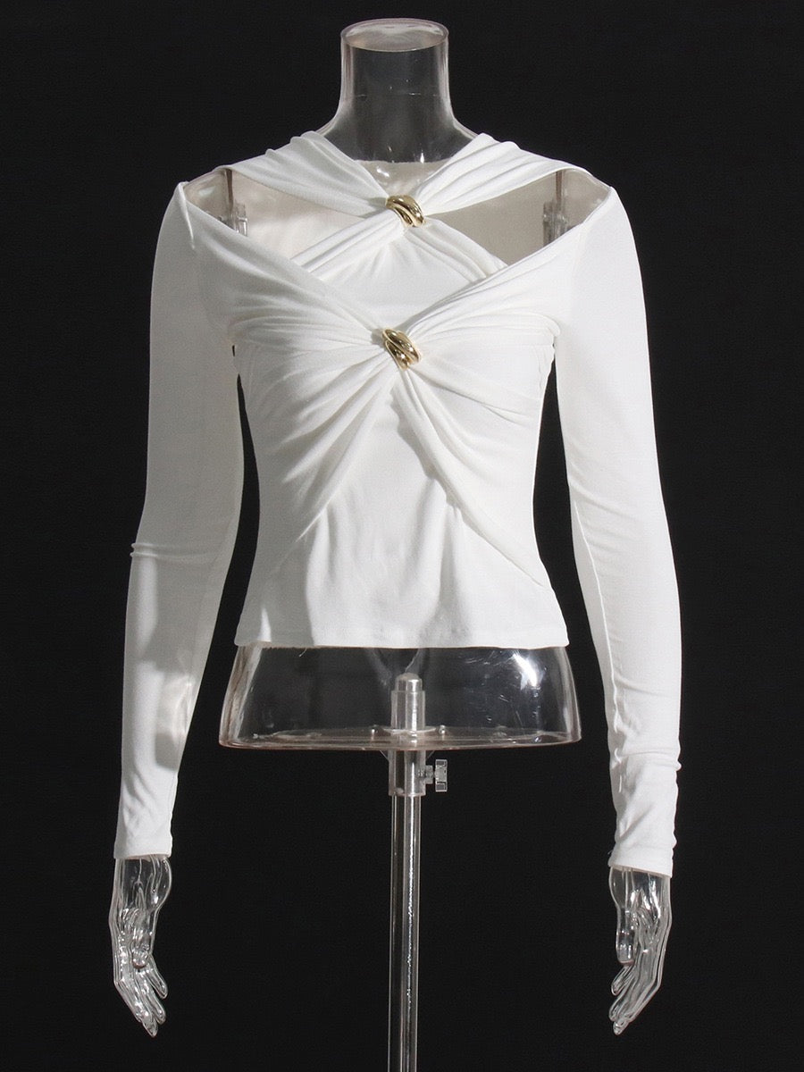 Pankh Kemaya Drape Buckle High Fashion Full Sleeve Top