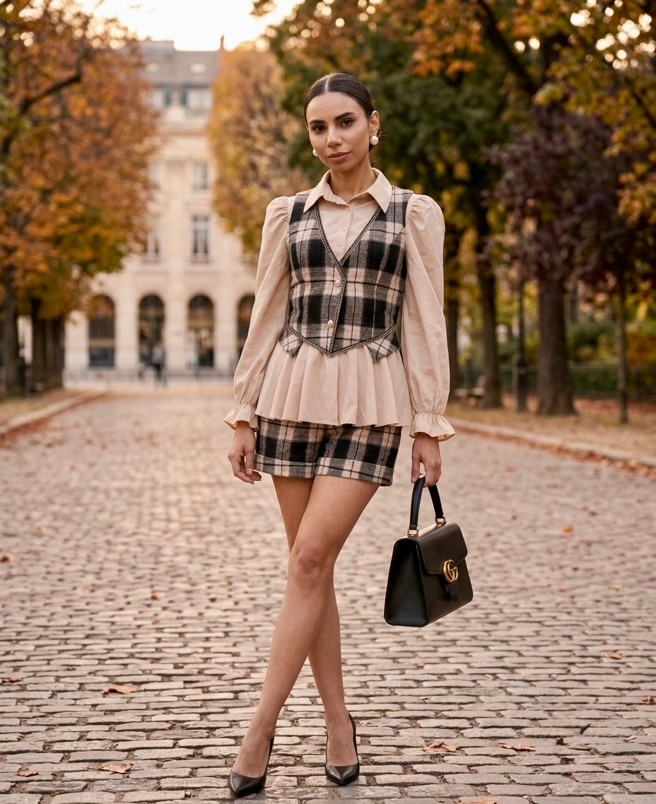 Pankh Foxy Peeplum Shirt & Shorts Set