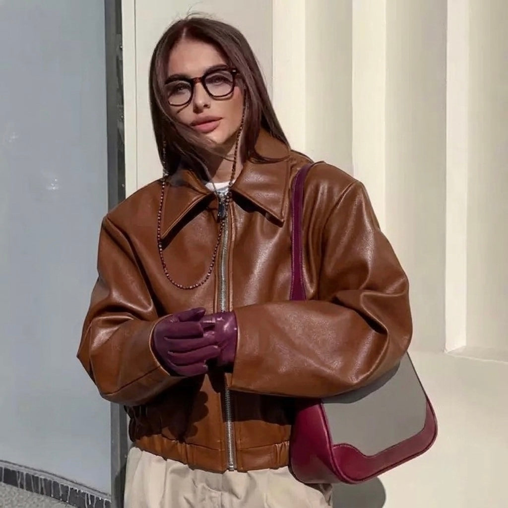Desdo Pu Leather Jacket