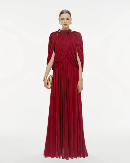 Stenoir Cape Style Maxi Dress