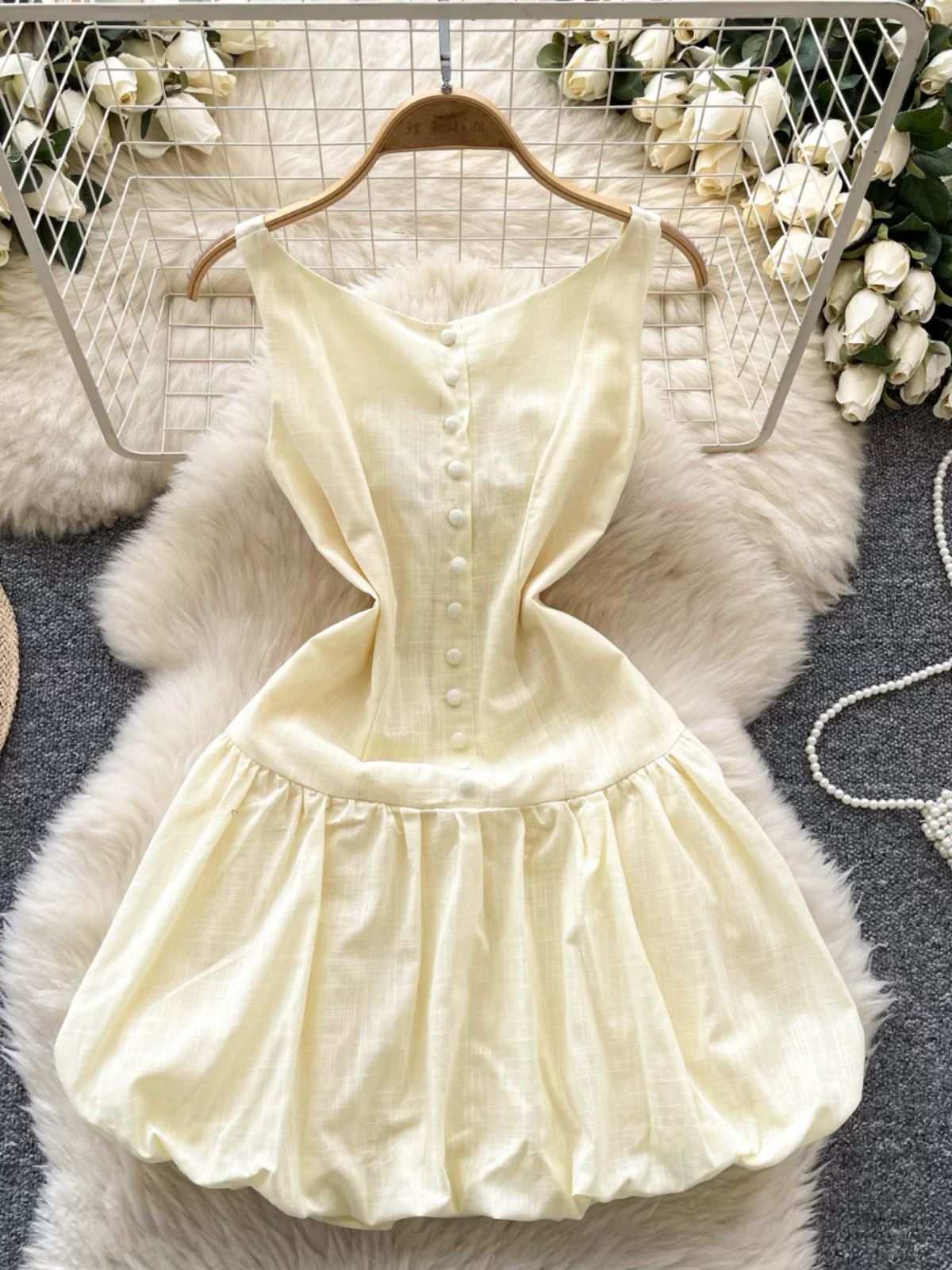 Pankh Harwin Bubble Hem Pure Cotton Dress