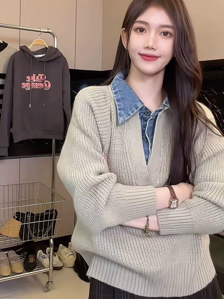 Pankh Zay Woolen Oversized Sweater Top