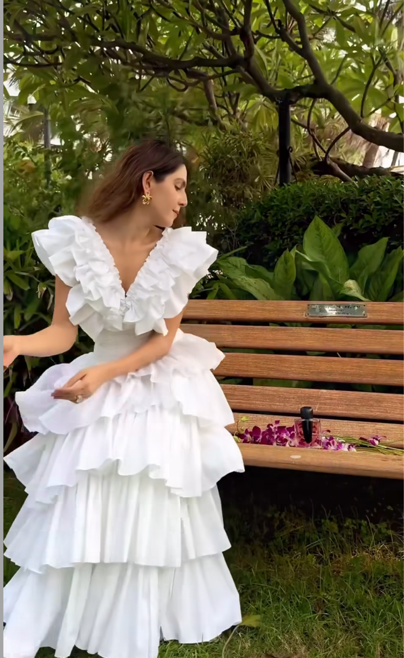 Pankh Prolly Ruffle Cropped Top And Ruffled Skirt
