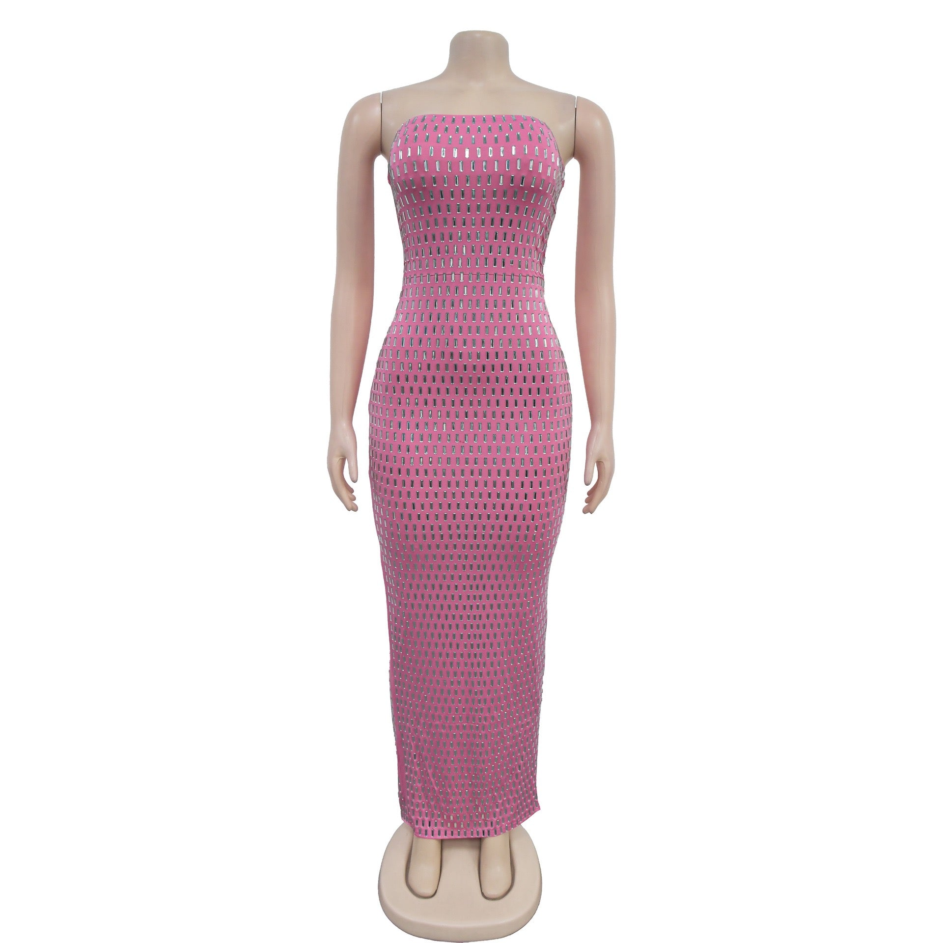 Pankh Shillie Rhinestone Embellished Bodycon Party Wear Maxi Dress