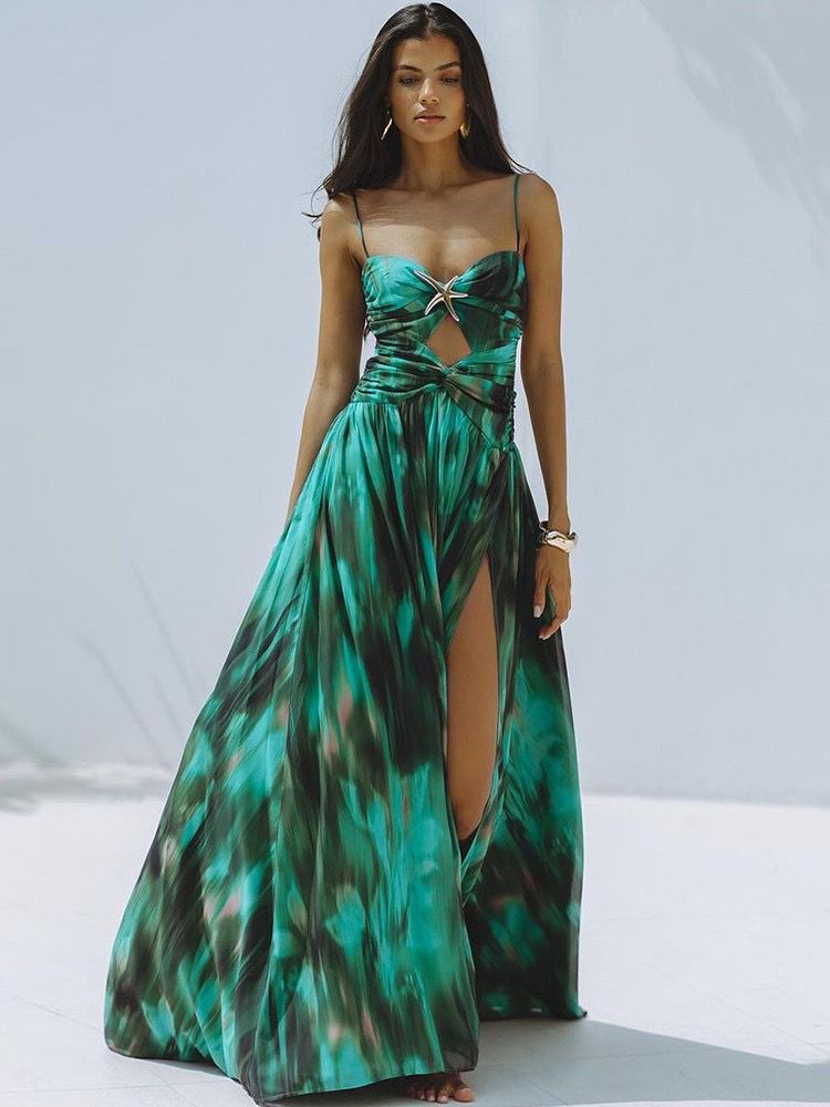 Pankh Rustik Monokini  With Front-Slit Skirt Swimwear Set