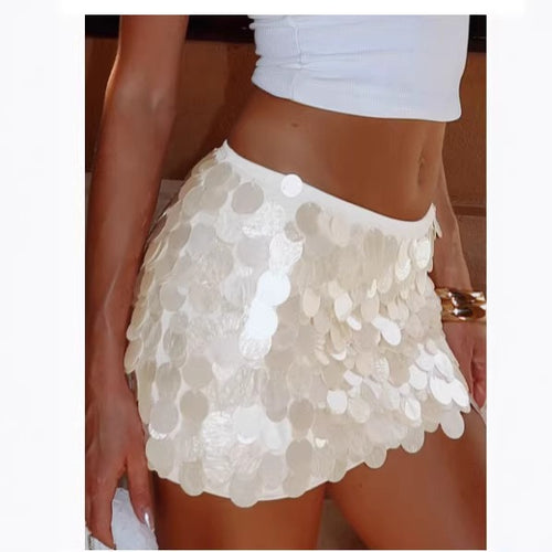 Astra Coin Sequin Mini Skirt