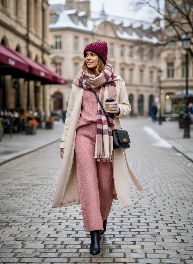 Pankh Misipi High Neck Soft Woolen Coord